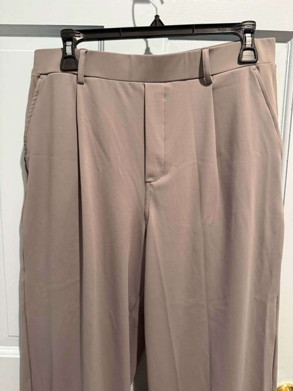 HALARA Taupe Wide-Leg Dress Pants
